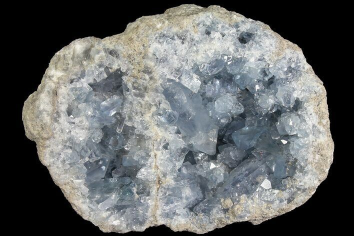Sky Blue Celestine (Celestite) Geode Section - Madagascar #183664